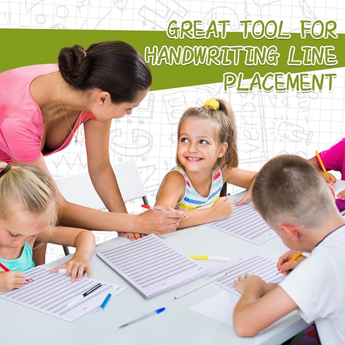 Eaasty 200 Sheets Write Beginner Paper Level 1 Paper Handwriting Practice Paper for Kids Practice Writing Paper with Lines and Gray Highlighted for Proper Letter Positioning,8.5" x 11"