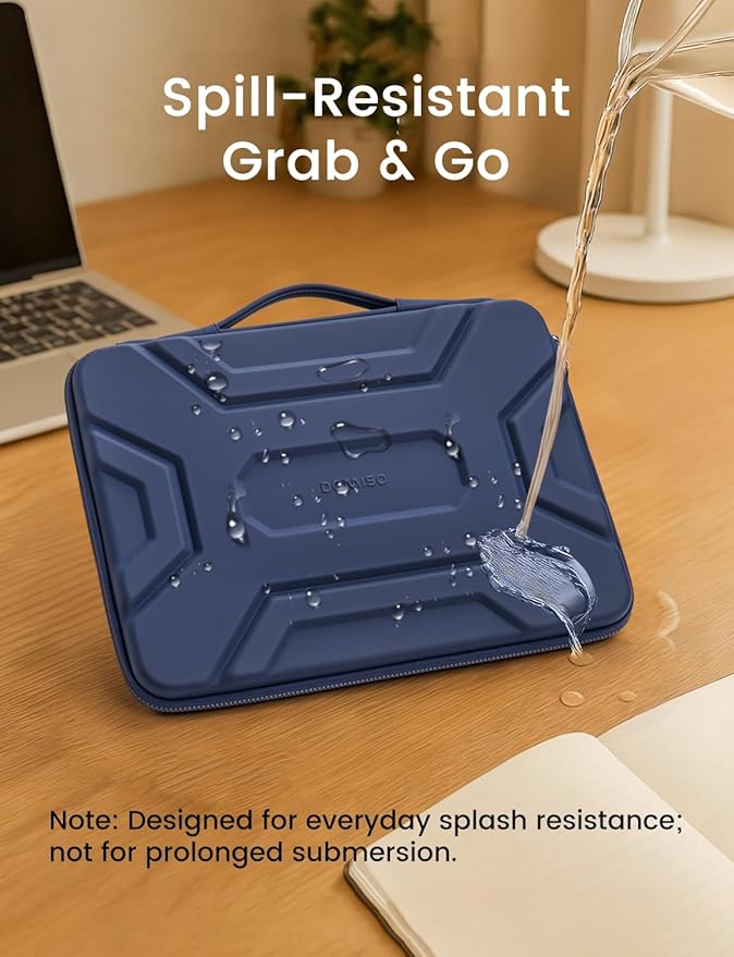 DOMISO 15.6 inch Laptop Sleeve, Shockproof and Waterproof EVA Protective Laptop Case, Laptop Sleeves for 16" MacBook Pro/Max M2 M1 2019-2023,15"-16" HP Dell Asus Laptop,Dell XPS 15, Dark Blue