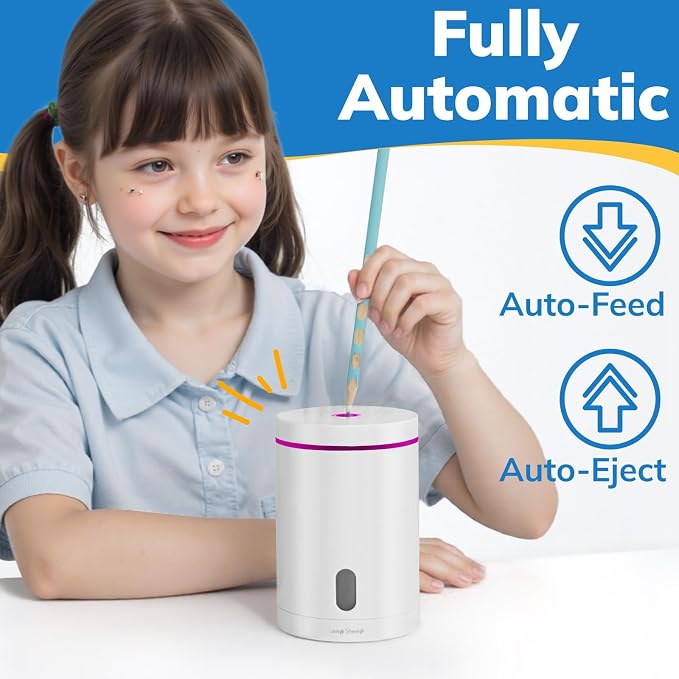 Fully Automatic Electric Pencil Sharpener, Rechargeable