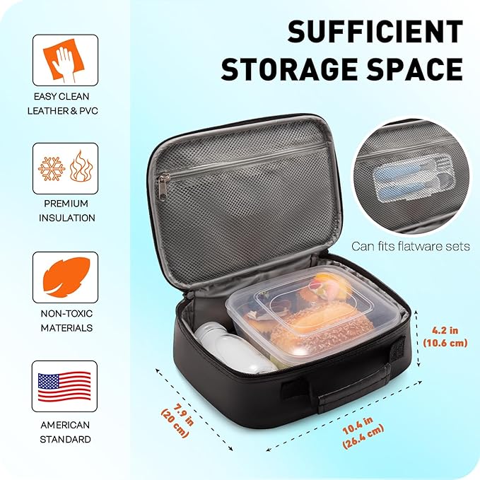 Kids Lunch Box for Boys,Game Console Insulated Lunch Bag for Kids,Leather Lunchbox for Boys,Waterproof Leakproof Portable Fits Most Bento Boxes