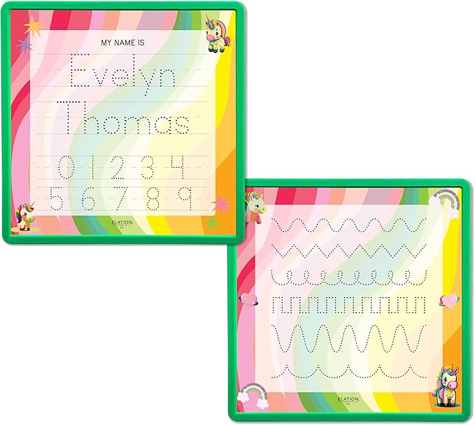 Kid's Name Tracing Board | Dry Erase Letter Tracing | Reusable Writing Practice Board | Personalized | Baby Unicorn Theme
