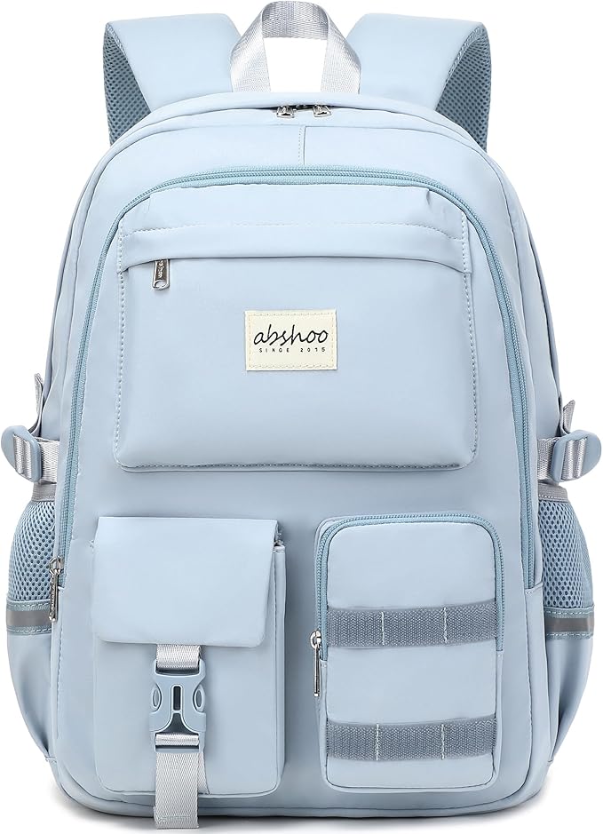 abshoo Big Student Laptop Backpack For College Women Middle High School Teen Girls Bookbag Travel Daypack (LightsteelBlue)