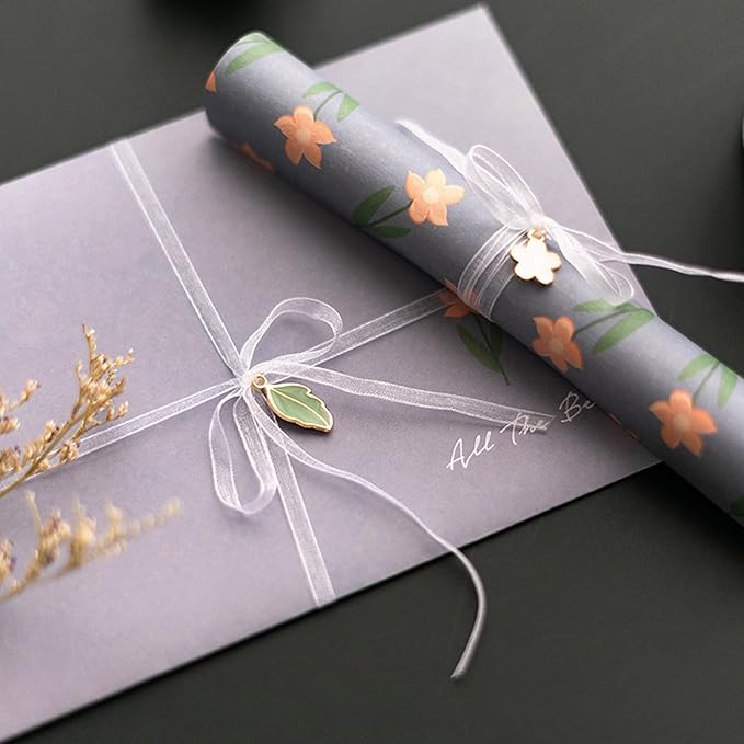 72 Pcs Stationery Paper Envelopes Set Includes 24 Lined Writing Paper & 12 Envelopes, Lovely Floral Cute Letter Writing Stationary Paper Envelopes Kit for Girls Office School Supplies(6Style)