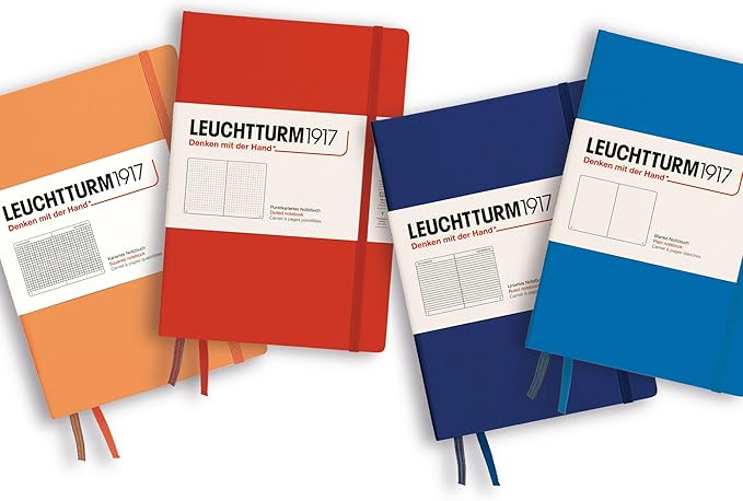 LEUCHTTURM1917 - Notebook Hardcover Medium A5-251 Numbered Pages for Writing and Journaling (Ink, Dotted)
