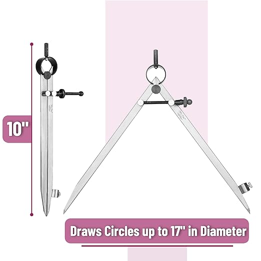Mr. Pen- Professional Compass with Lock, Pencil Compass, Woodworking Compass, Compass for Geometry, Wing Divider, Compass Drawing, Drafting Compass, Carpenter Compass