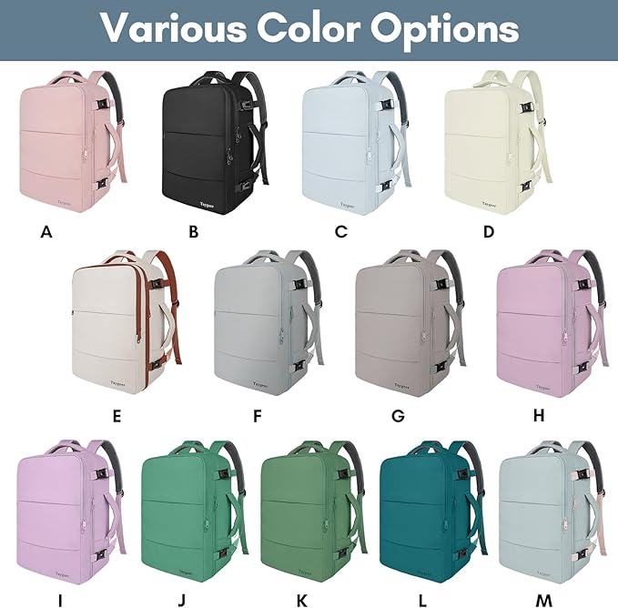 Taygeer Travel Backpack for Women Men, 40L Airline Approved Carry On Backpack with 17.3 inch Laptop Compartment, TSA Friendly Daypack, Backpack for Business Hiking Travel, Peridot Green