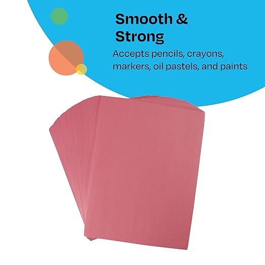 Childcraft Construction Paper, 9 x 12 Inches, Red, 500 Sheets
