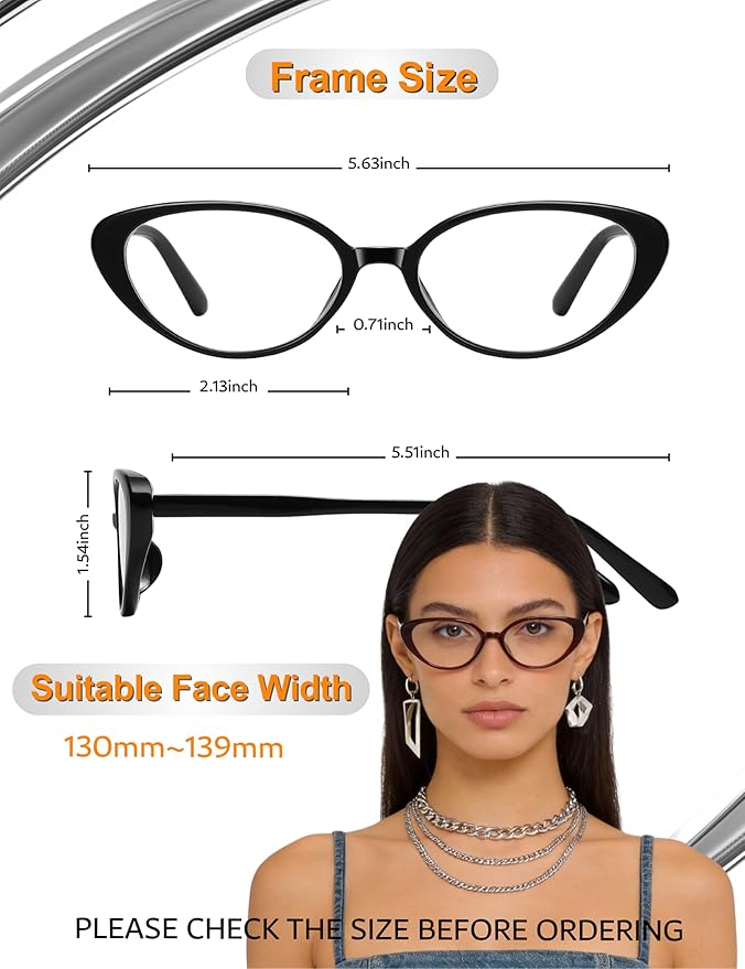 Ultralight Cat Eye Blue Light Glasses for Woman Anti Glare Reduce Eyestrain Gaming/Computer/Screen