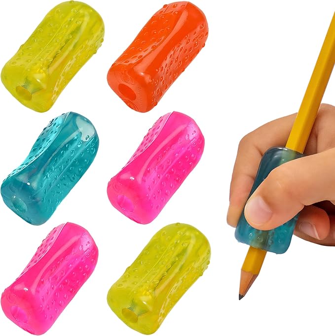The Pencil Grip Bumpy Grip - Neon Ergonomic Writing Aid, 6-Pack, Doctor-Designed to Improve Handwriting, Reduce Fatigue & Hand Pain, Universal Fit for Kids, Adults, Left & Right Handed Use