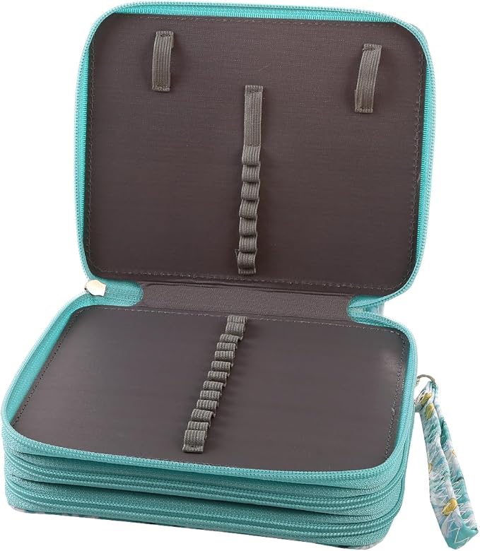 Portable Colored 72 Slots Pencil case Organizer with Printing Pattern for Watercolor Pens, Pencil Case Organizer for Artist