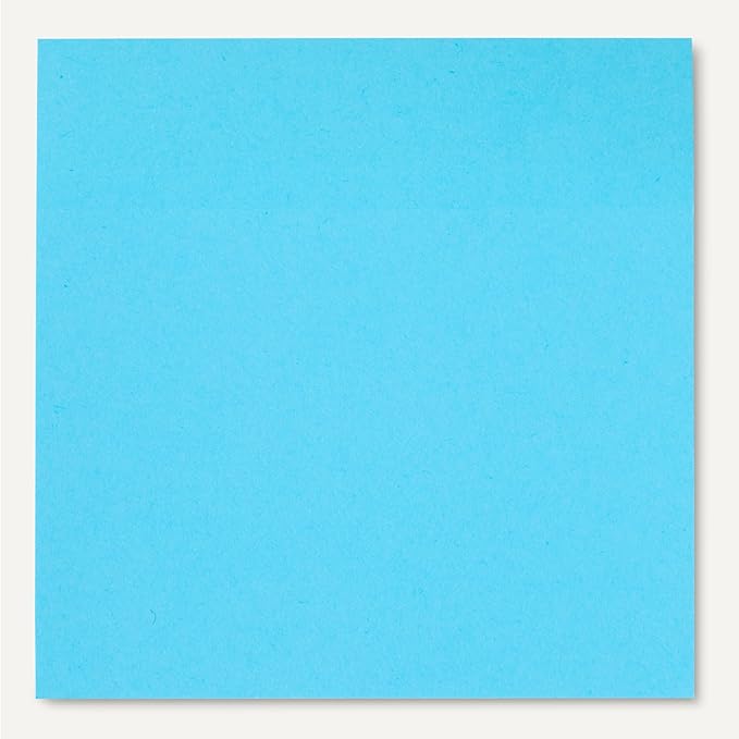 Amazon Basics Square Sticky Notes, Self-Stick Pads, 3 x 3 inches, Assorted Colors, 24-Pack