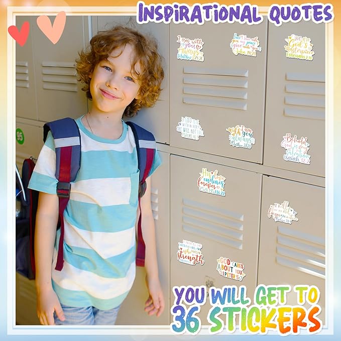 Sinmoe 24 Pieces Inspirational Fridge Magnets for Girls Bible Verse Locker Magnets for Girls Cute Motivational Quotes Refrigerator Decorations for School Classroom Whiteboard Office(Biblical Style)