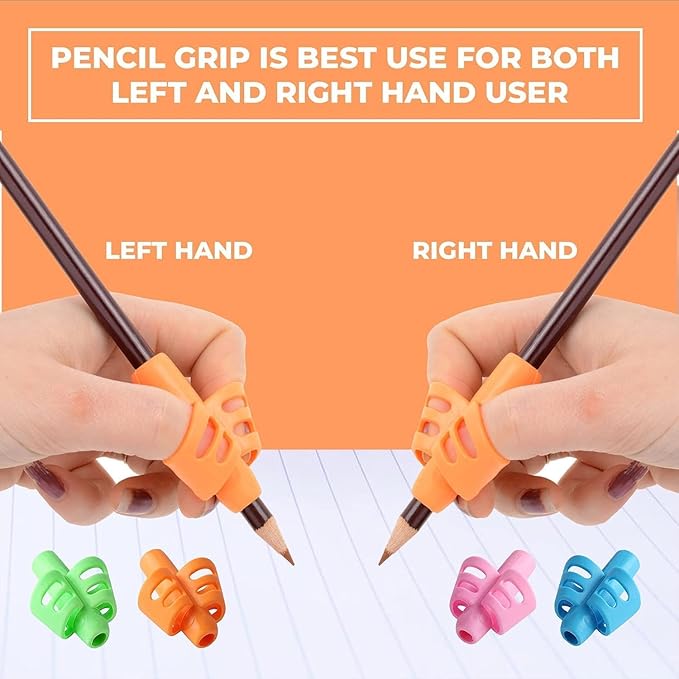 JustBlanks 60 Pcs Pencil Grips for Kids Handwriting Pencil Holder for Kids Posture Correction Writing Training for Toddlers Silicone Pencil Grip Bulk