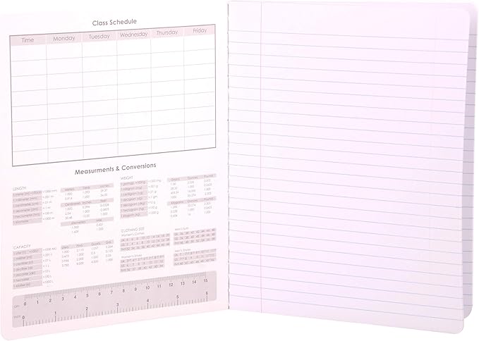 Mintra Office Composition Books - Sturdy Flexible Cover (4 Pack, Black Marble Comp - Wide Ruled)