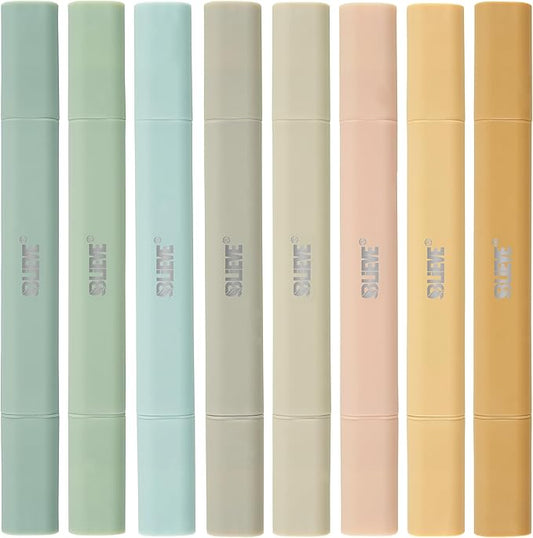BLIEVE Aesthetic Cute Highlighters No Bleed Through, Dual Tip Chisel & Fine Point, Pastel Colors For Bible & Journaling