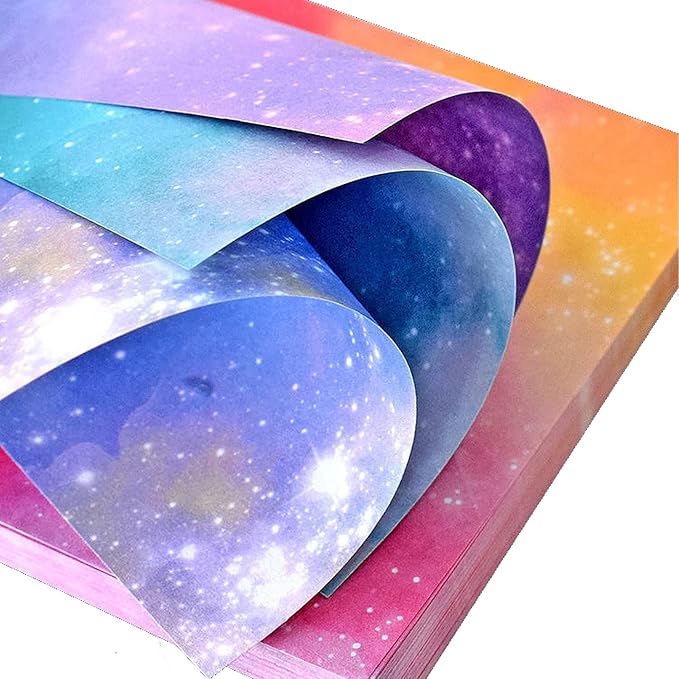 Origami Paper Kit for Kids Adults, 400 Sheets Starry Double-Sided Square Origami Paper for DIY Decoration, Craft Paper, Scrapbook Decor, Folding Crafts (3.74*3.74in)