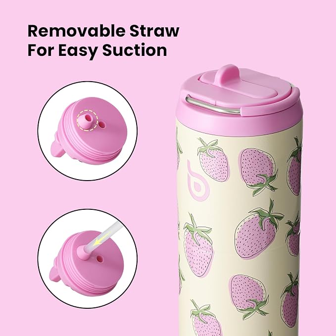 BOTTLE BOTTLE Insulated Water Bottle 24oz with Straw Lid and Handle Sports | for Travel Gym school,Stainless Steel Water Bottles,Double-Wall,Vacuum Metal,Leak Proof,BPA-Free