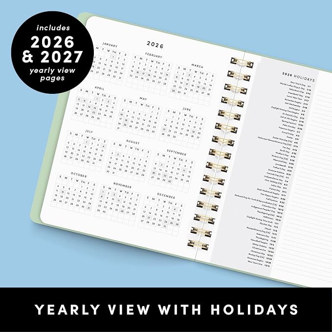 PAPERAGE Academic Planner, Weekly & Monthly Planner & Calendar, 12-Months, July 2026 - June 2027, (7" x 8"), School & Student Planning Agenda with Tabs, Bonus Pages & Inner Pocket, Black