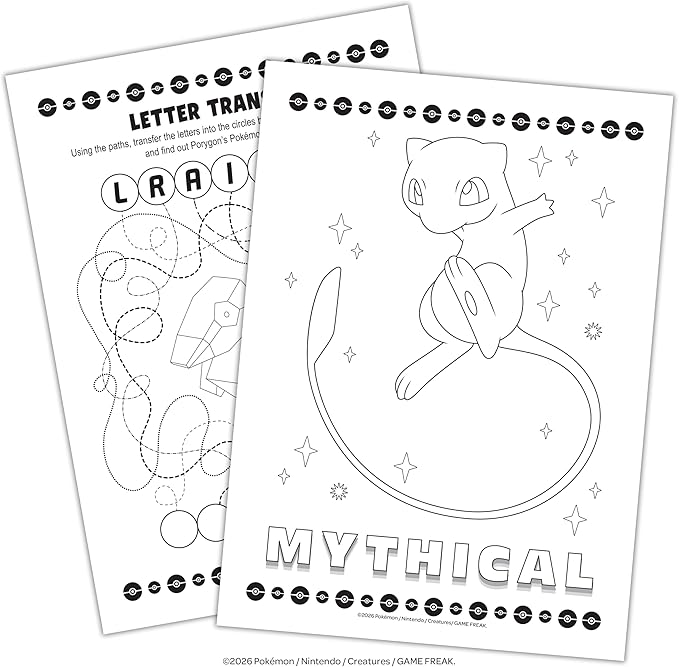 Pokémon 192-Page Coloring Book for Kids – Large Coloring Book for Boys & Girls Ages 3-10, Official Book Featuring Pikachu and Favorite Pokémon Characters