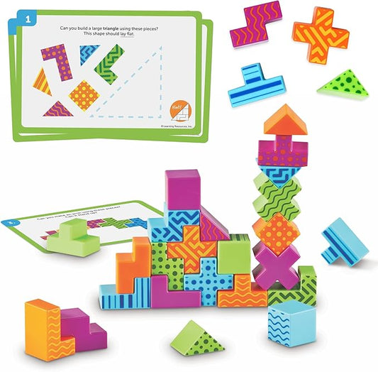 Learning Resources STEM Explorers Brainometry - 3D Puzzle Games for Kids, Kids Travel Games, Brain Teaser Puzzles, Pattern Memory Game, Brain Game Toys, Classroom Toys, 5 Year Old Boy and Girl Gifts
