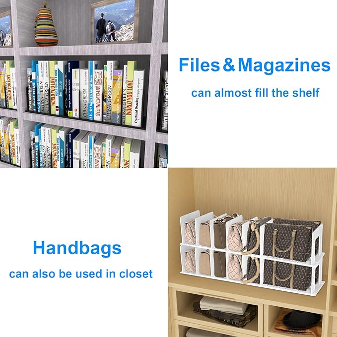 6 Pieces Upright Boards, Accessory Parts of Expandable File Folder Holder, White