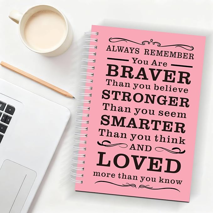 JOHSBYD 2Pcs Spiral Dotted Notebook,Inspirational Gifts A5 Dot Grid