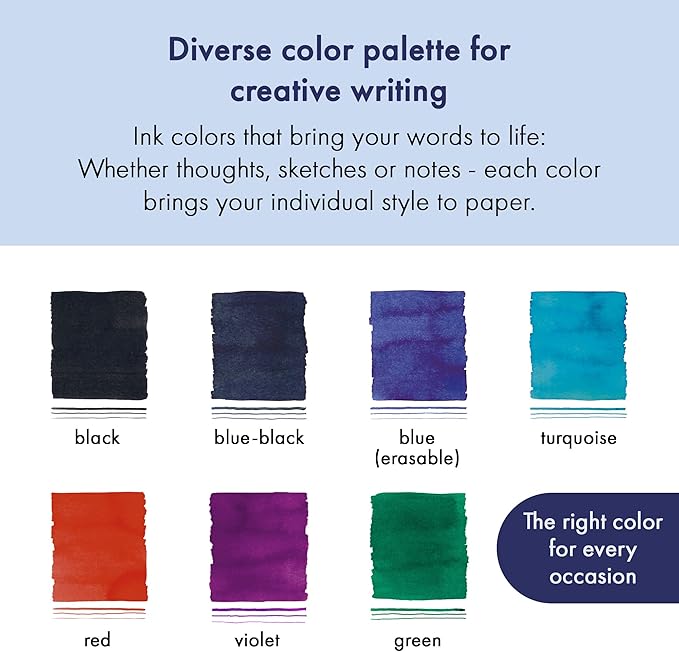 LAMY T10 Ink cartridges with Large Ink Capacity - Suitable for All Lamy Fountain Pen Models - Contents 1.25 ml per Cartridge - 5 Pieces per Pack - Ink Color Violet