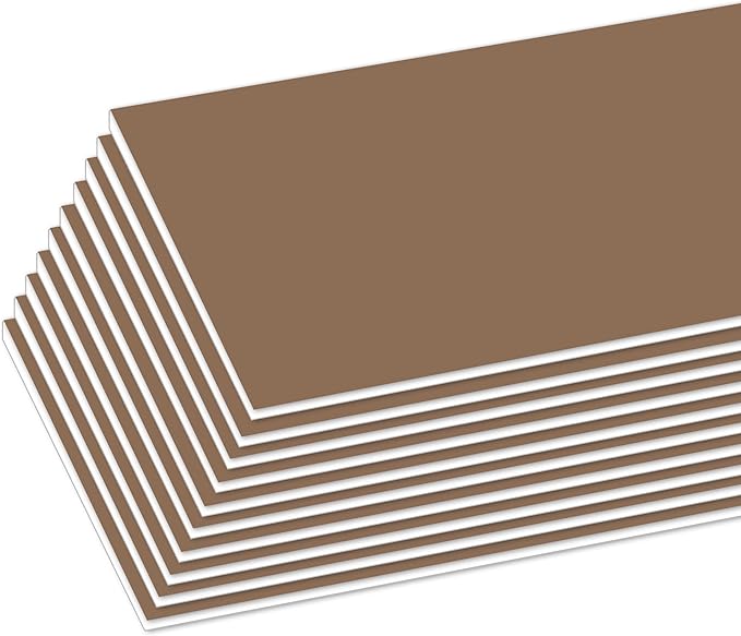 BAZIC Products Foam Board 20" X 30" Brown, Colored Foam Boards 3/16 Inch Thickness, 4 Count, Presentation Signboards School Craft Project Framing Display