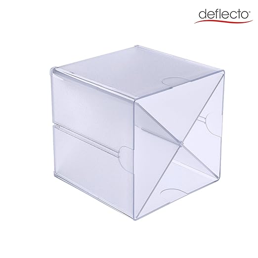 Deflecto Stackable Cube Organizer - X Divider, Clear (350201-AMZ)