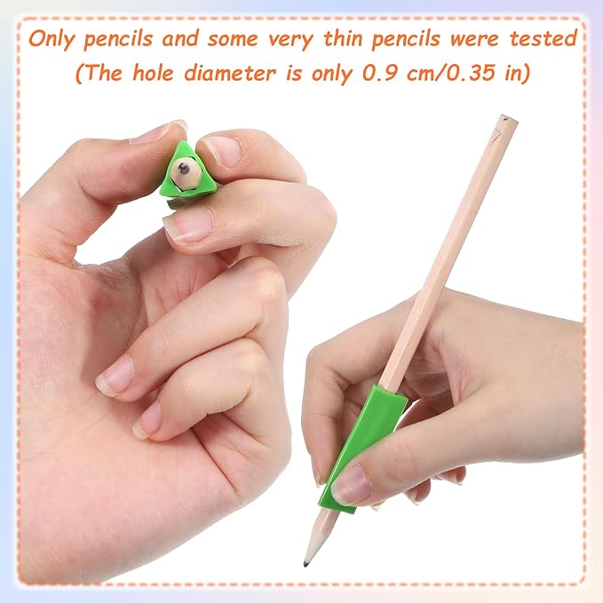 12PCS Triangle Grips for Pencils, 1.77in Multicolour Pen Grips Comfort Ergonomic Writing Aid for Student Adult Handwriting Drawing Stylus