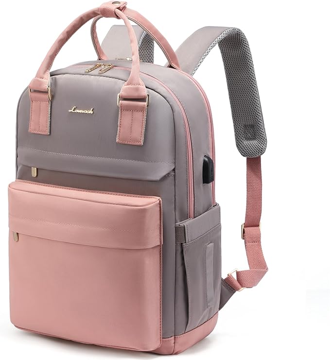 LOVEVOOK Laptop Backpack for Women, 15.6 Inch Anti-theft Laptop Bag with USB Port, Fashion Waterproof Computer Backpacks Teacher Nurse Backpack Purse for College Work