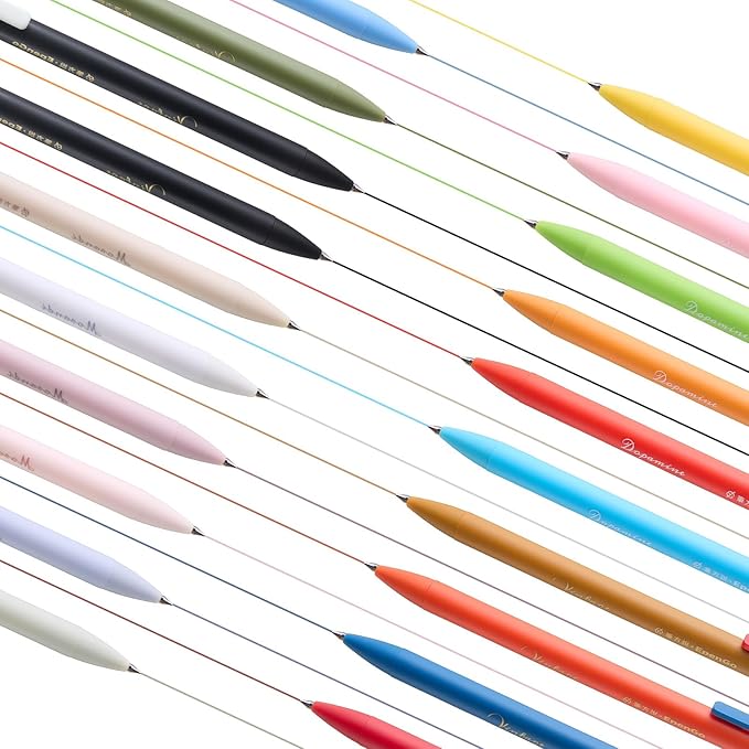 Gel Pens 20 Colors, Fine Point 0.7mm Pens for Journaling, Assorted Colored Pens Quick Dry No Smear, Aesthetic Stationery Pens for Note Taking Bullet Journal Planner