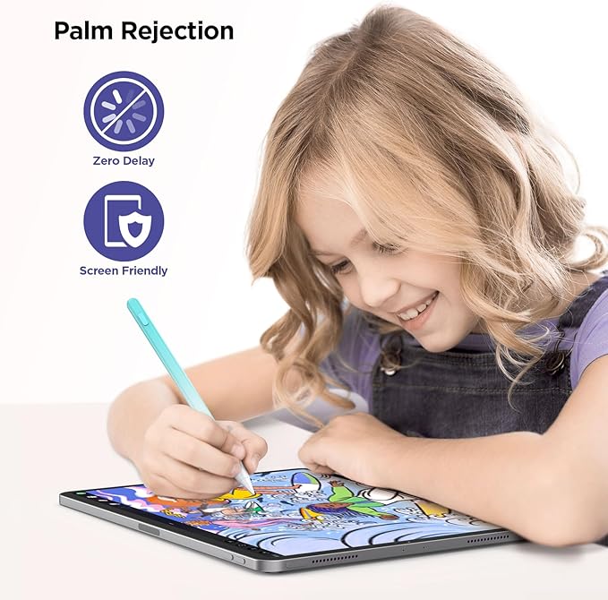 DEGGE Stylus Pen for iPad 2018-2025, 15Mins Fast Charge for Apple Pencil, Palm Rejection, Compatible with iPad A16 11/10/9/8/7/6, iPad Pro M5/M4/12.9"/11", iPad mini 7/6/5, iPad Air M3/M2/5/4/3