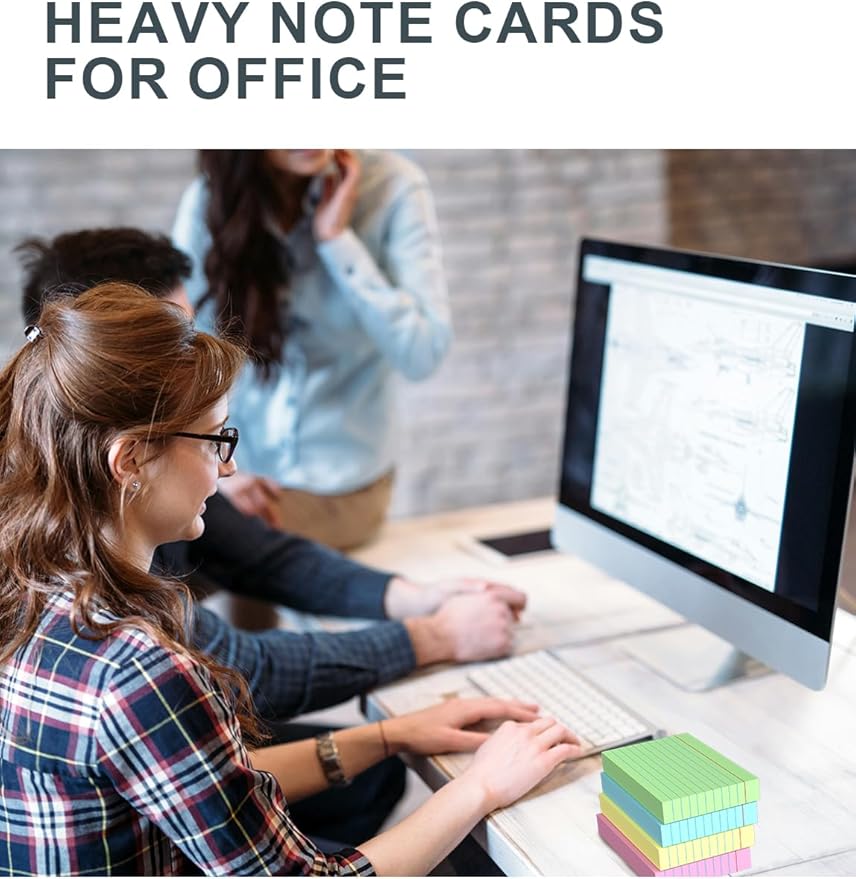 Colored Index Cards 4x6 Inch - 160 Count, Ruled Index Flash Cards for Studying, Lined Index Note Cards 4 x 6 with Colorful, Heavy Colored Flashcards 4x6 Notecards for Office, Home and School Supplies