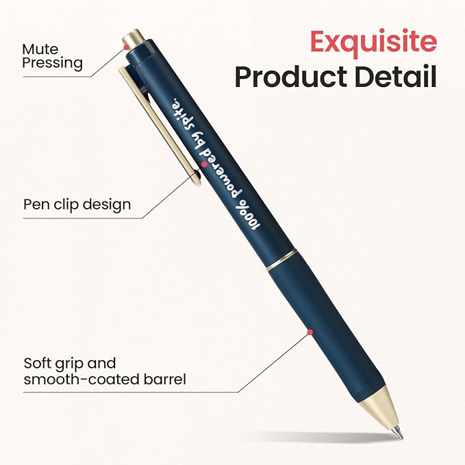 Taja Gel Pens, 6 Pcs Quick Dry Black Gel Ink Pens, 0.5mm Fine Point Smooth Writing Pens for Journaling and Note Taking, Cute Aesthetic Pens for Women & Men-Funny