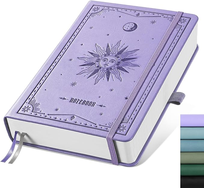 EMSHOI Lined Journal Notebook, 320 Numbered Pages, A5 Size (5.7'' x 8.3'')