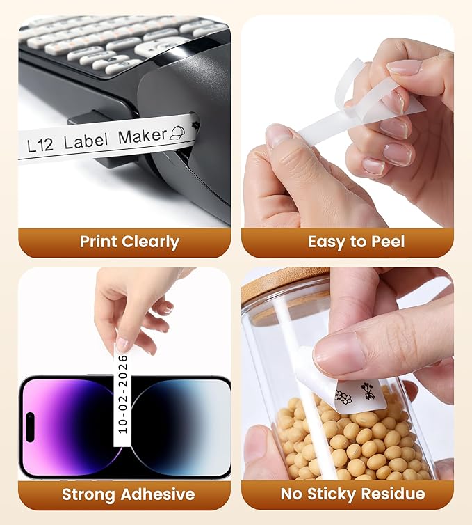 5-PK Colorful Label Maker Tape Replace for Dymo Letratag Refills Plastic White/Silver/Black/Clear & Paper White Compatible for Dymo Label Maker Refills for Letratag 100H 100T Plus 200B QX50 XR XM 2000