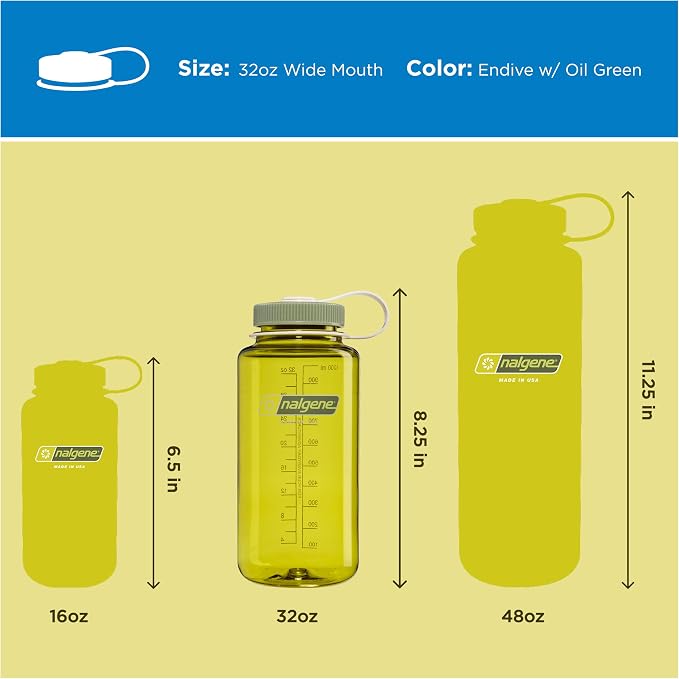 Nalgene 32 oz Wide Mouth Water Bottle