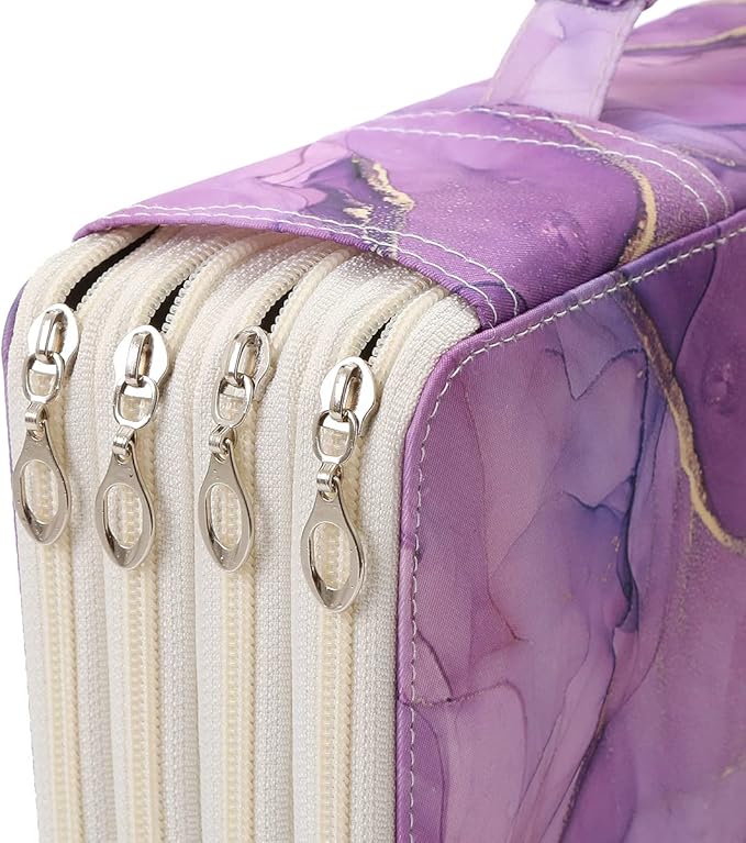 Portable Colored 300 Slots Pencil case Organizer with Printing Pattern for Watercolor Pens or Markers, Pencil Case Organizer for Artist