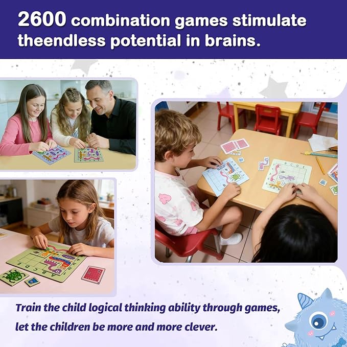 STEM Explorers Brainometry - Brain Games, Brainteaser, Building Logic Toys, Gifts for Boys and Girls, Math Manipulatives-Roll Dice, Race Your Opponent to Fill Grid with Different Shapes!