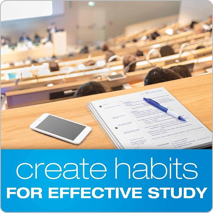 Oxford FocusNotes Writing Pad, Clear Note-Taking System, 8.5 x 11 Sheets, Guided Note, Cue & Summary Sections, 50 Sheets, Professional School and Office Notepad, Proudly Made in the USA (Pack of 12)