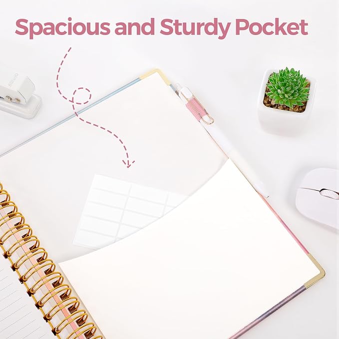 SKYDUE Sprial Notebook With Dividers Tabs, 5 Subject Notebook College Ruled