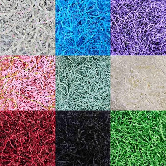GoooodGift - 3 oz - Diamond White - Crinkle Cut Paper Shred Filler for Gift Wrapping, Gift Box Stuffing Birthdays, Basket Filling Mother's Day Christmas