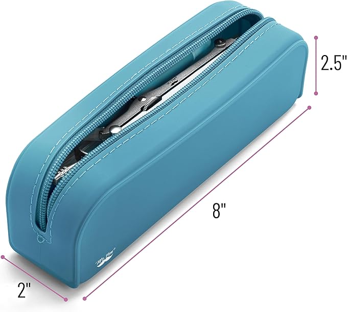 Mr. Pen- Silicone Pencil Case, Aesthetic Pencil Bag for Women, Makeup Pouch, Multifunctional Pouch for Stationery, Cosmetics and Electrical Goods Storage