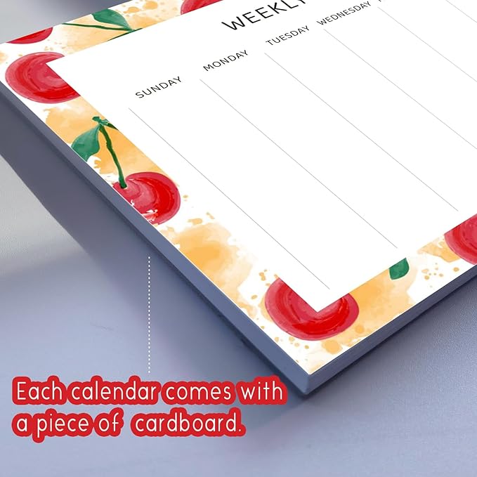 Undated Weekly Planner Notepad, 52 Sheet Tear-Off Weekly To Do List Notepad, Desk Planner Pad Calendar, Blank Calendar for Daily Habit Tracking/Menu Planning(8.26"x11,69")