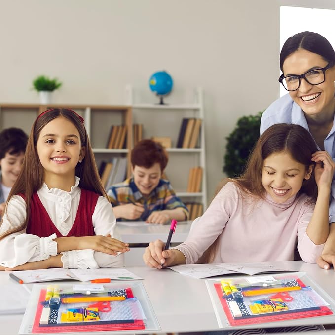 AmazingSpark 6 Sets Back to School Supplies Kit for Students Grade 7-12 Donation Kits Back to School Supplies Bundle Essentials Includes Folder Highlighters Crayons Notebooks Scissors and More