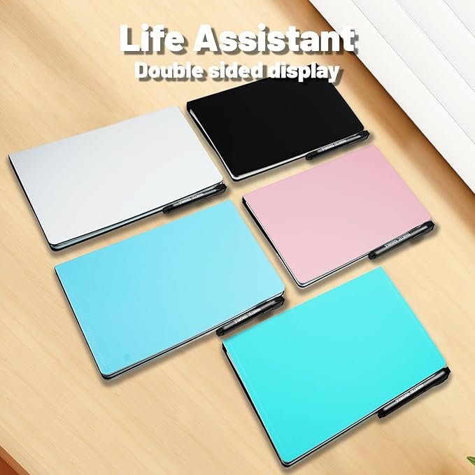 Portable White Board Small Dry Erase Board, 9" x 12" Double Sided Foldable whiteboard with 3 Pens, A4 Reusable Notebook with Storage Mesh Bag for Study, Meeting, Draft, Notes, Doodling
