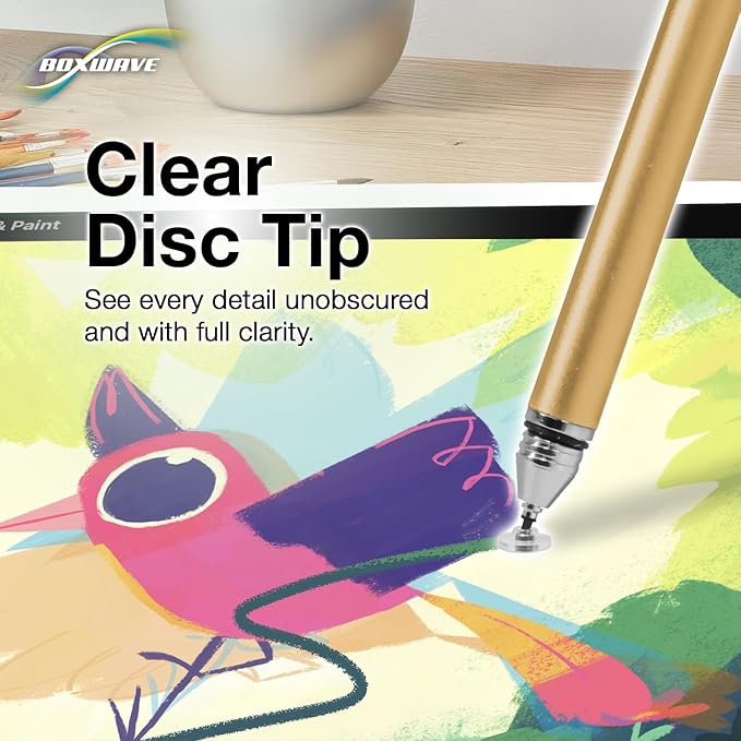BoxWave Stylus Pen Compatible with Boogie Board Blackboard Smart Scan Reusable Notebook - FineTouch Capacitive Stylus, Super Precise Stylus Pen - Champagne Gold