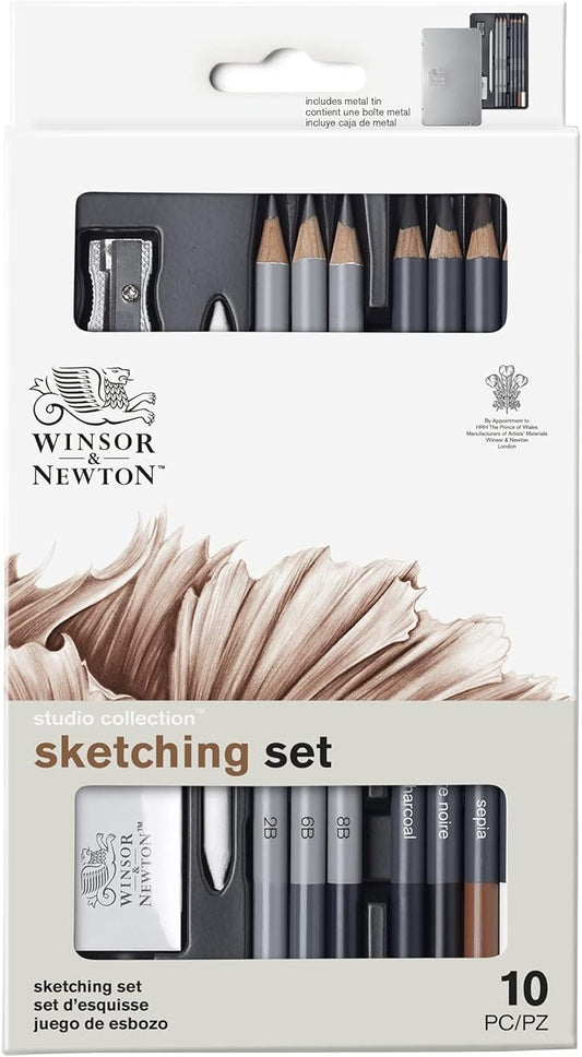 Winsor & Newton Studio Collection Artist Pencils, Sketching Pencils, Set of 10