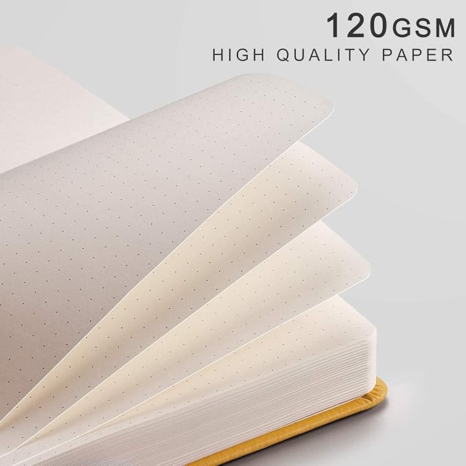 EMSHOI Dotted Journal Notebook, 256 Pages, A5 Size (5.7'' x 8.3'')
